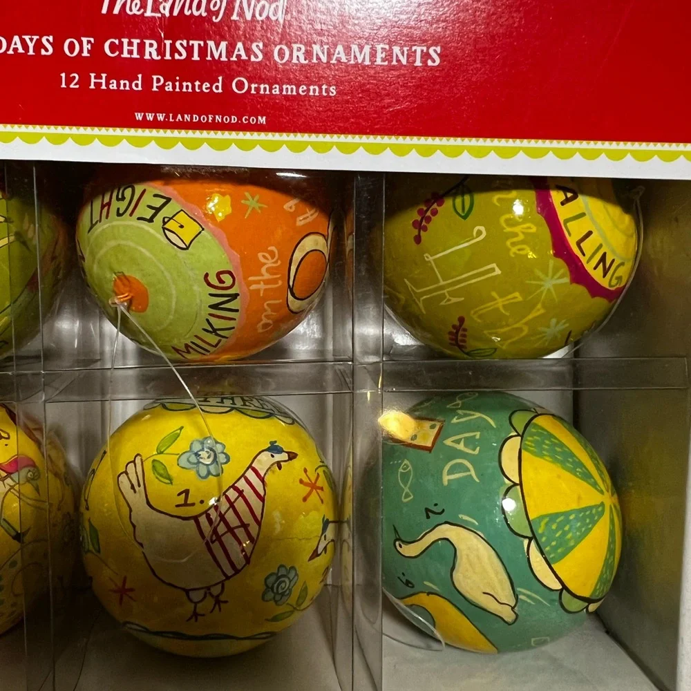 The Land of Nod 12 Days of Christmas Ornaments Hand Painted - Picture 7 of 7